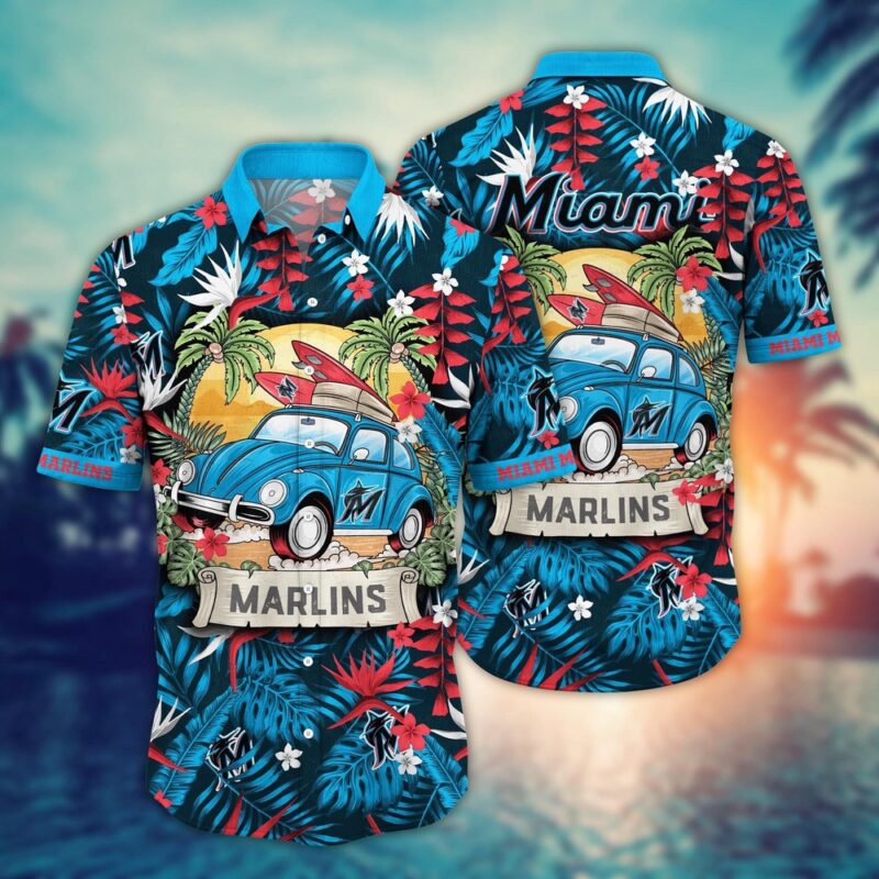 MLB Miami Marlins Hawaiian Shirt Summer Heatwave For Sports Fans