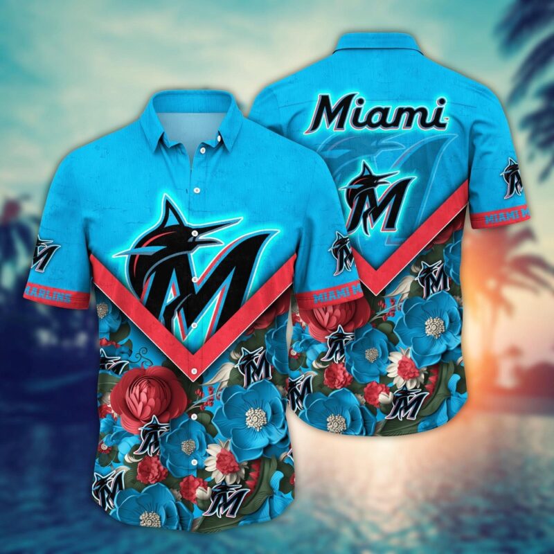 MLB Miami Marlins Hawaiian Shirt Summer Swing For Sport Fan