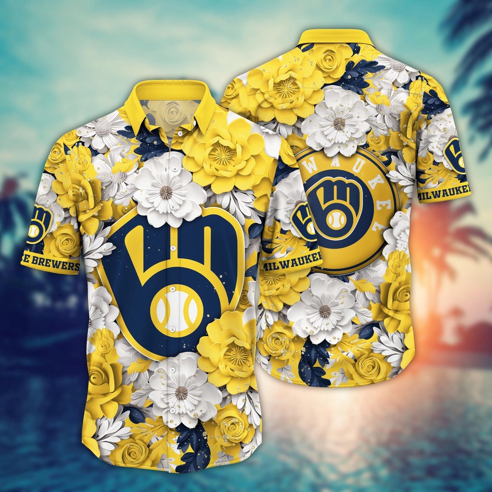 MLB Milwaukee Brewers Hawaiian Shirt Aloha Spirit At Every Base For Sport Fan