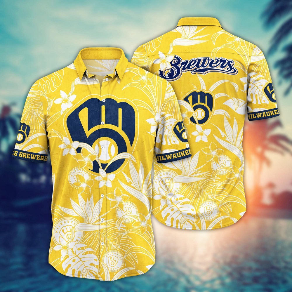 MLB Milwaukee Brewers Hawaiian Shirt Breeze Through Summer Gift For Fans