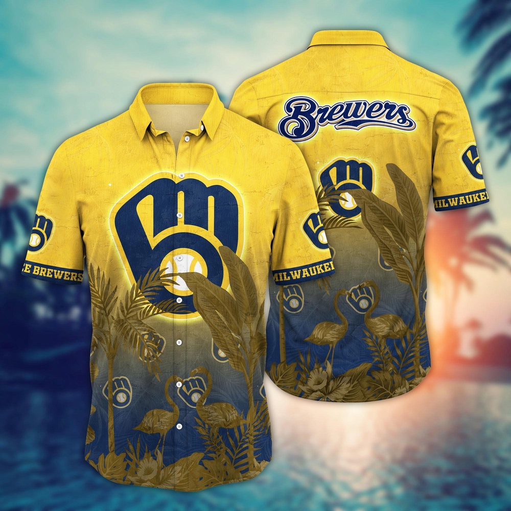 MLB Milwaukee Brewers Hawaiian Shirt Chase the Sunset Gift For Fans