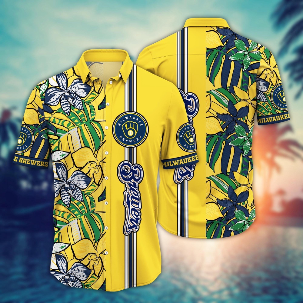 MLB Milwaukee Brewers Hawaiian Shirt Summer Swirl Gift For Fans