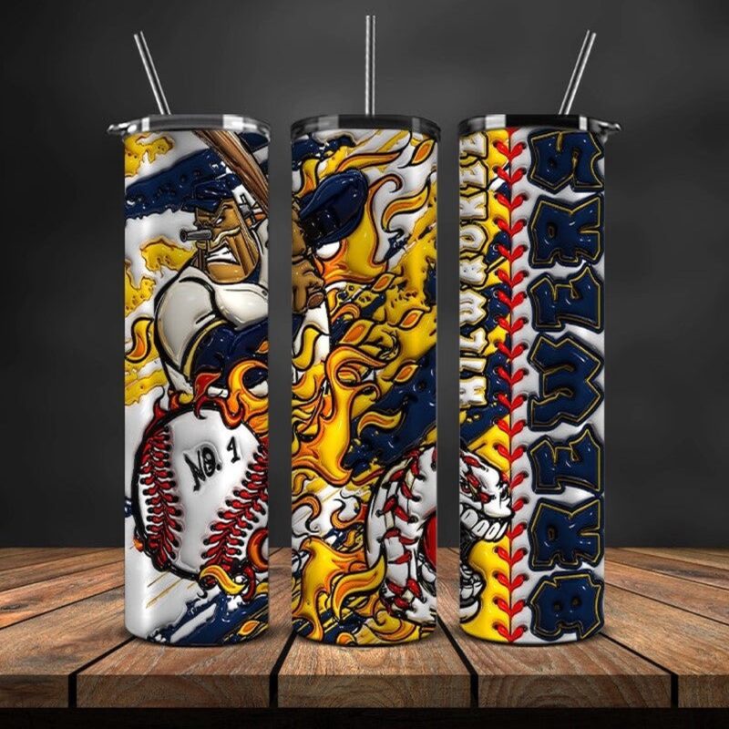 MLB Milwaukee Brewers Skinny Tumbler Game Day Sips And Cheer