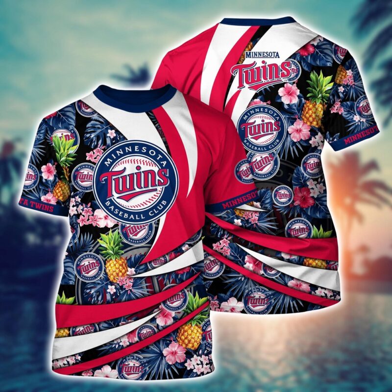 MLB Minnesota Twins 3D T-Shirt Athletic Aura For Fans Baseball