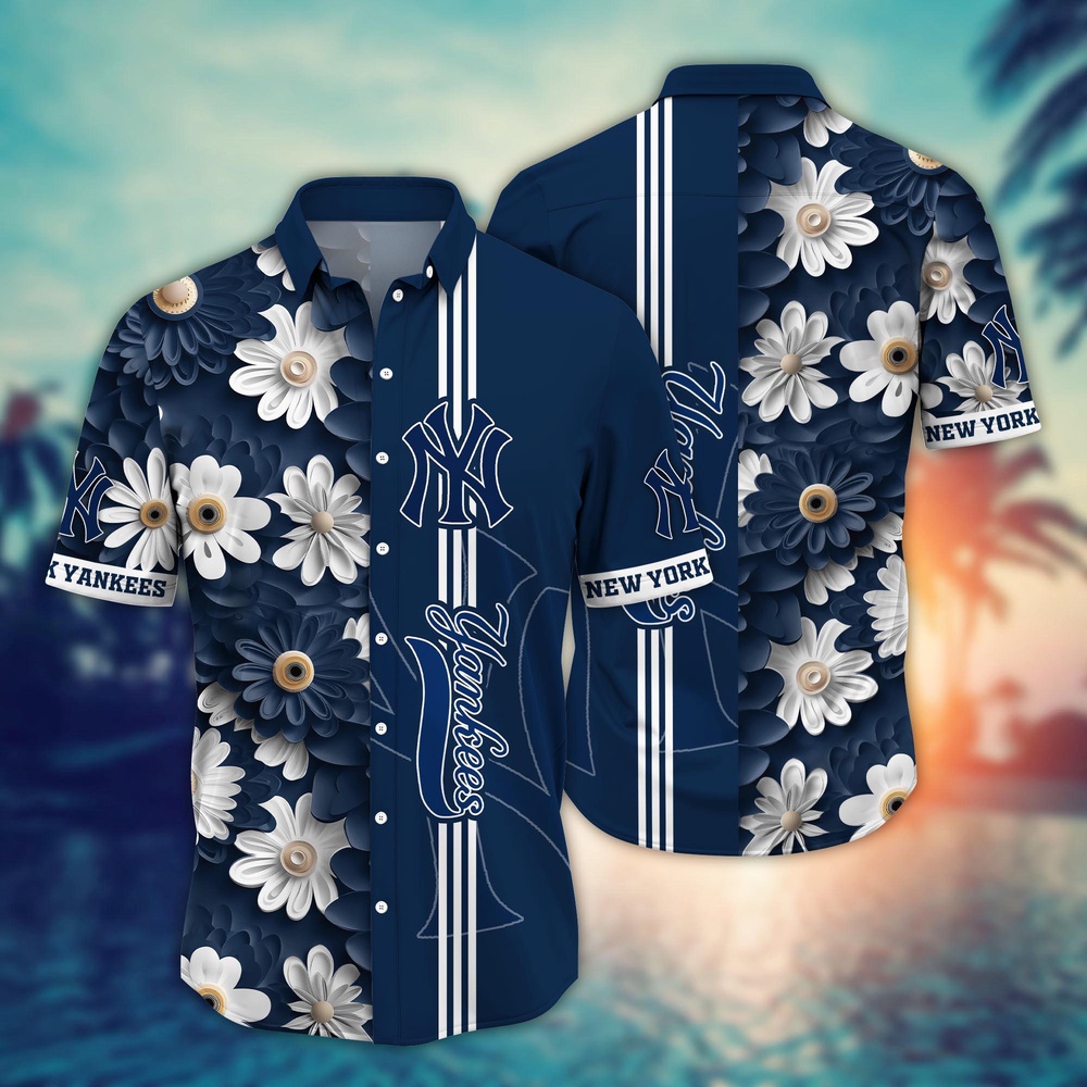 MLB New York Yankees Hawaiian Shirt Floral Finesse For Sports Fans