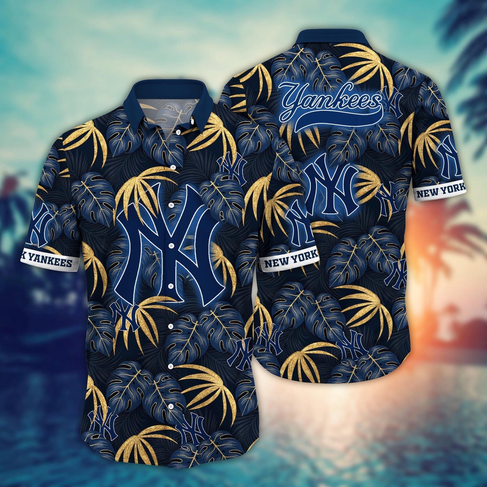 MLB New York Yankees Hawaiian Shirt Floral Symphony Gift For Fans