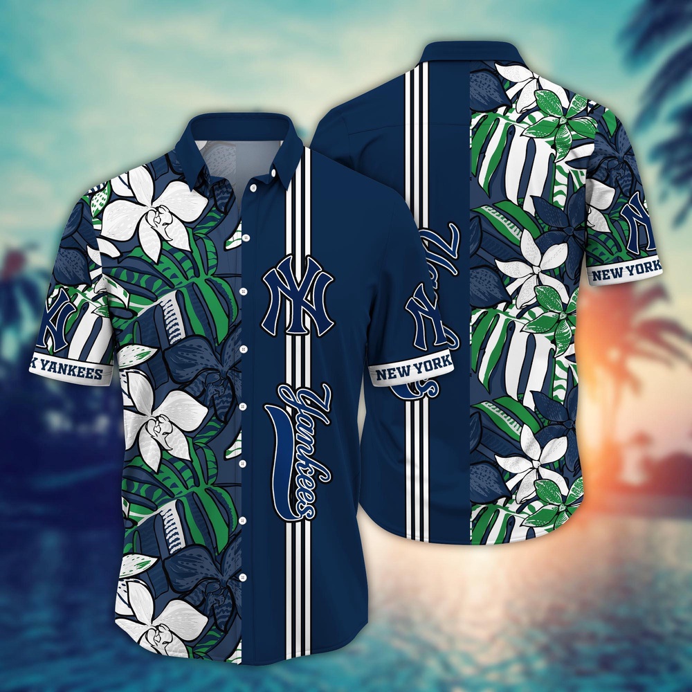 MLB New York Yankees Hawaiian Shirt Summer Swirl Gift For Fans