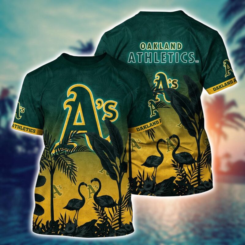 MLB Oakland Athletics 3D T-Shirt Paradise Bloom For Sports Enthusiasts