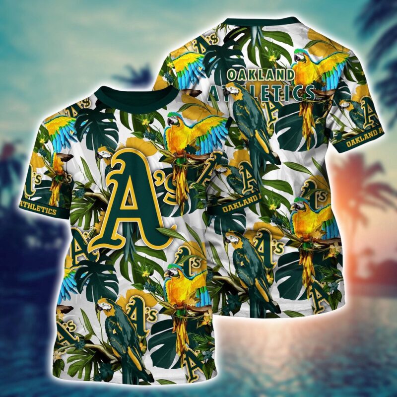 MLB Oakland Athletics 3D T-Shirt Symphony Bliss For Sports Enthusiasts