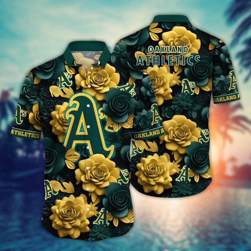 MLB Oakland Athletics Hawaiian Shirt Flower Aloha Style Unleashed For Fans
