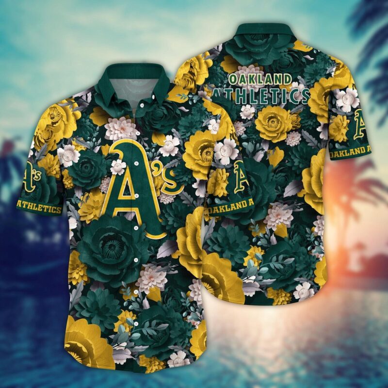 MLB Oakland Athletics Hawaiian Shirt Home Run Style For Sport Fan
