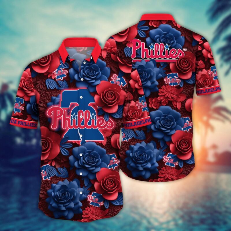 MLB Philadelphia Phillies Hawaiian Shirt Flower Aloha Style Unleashed For Fans