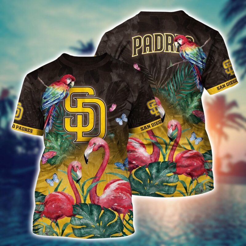 MLB San Diego Padres 3D T-Shirt Signature Style For Fans Baseball