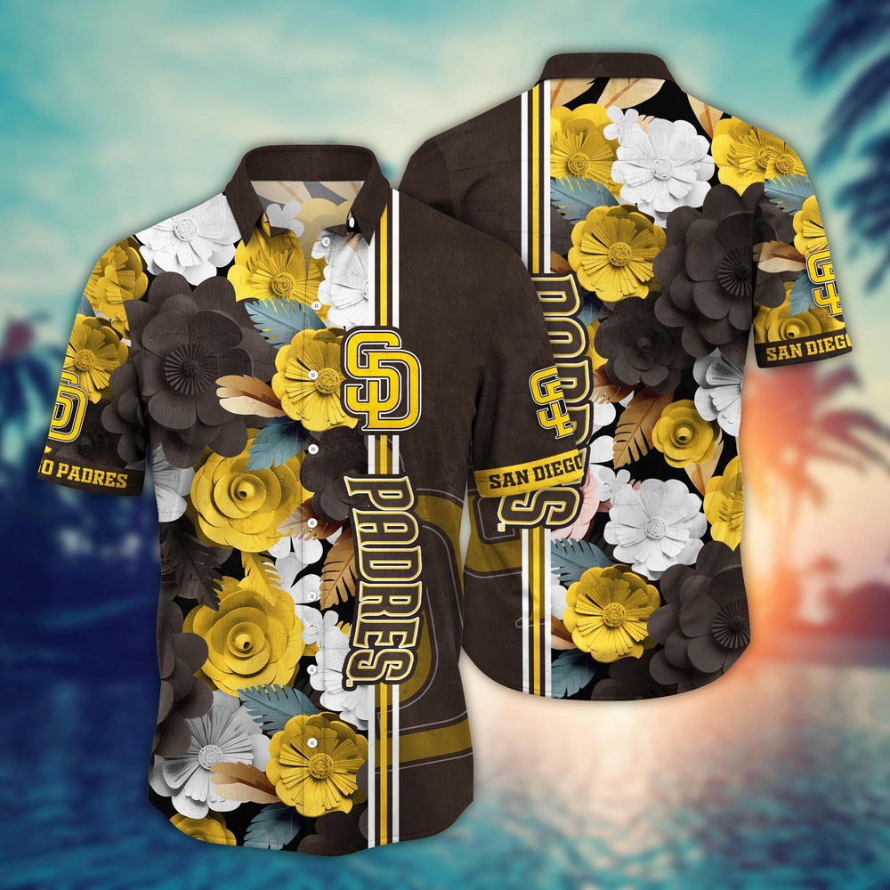 MLB San Diego Padres Hawaiian Shirt Fashion Frenzy in Floral For Sport Fan