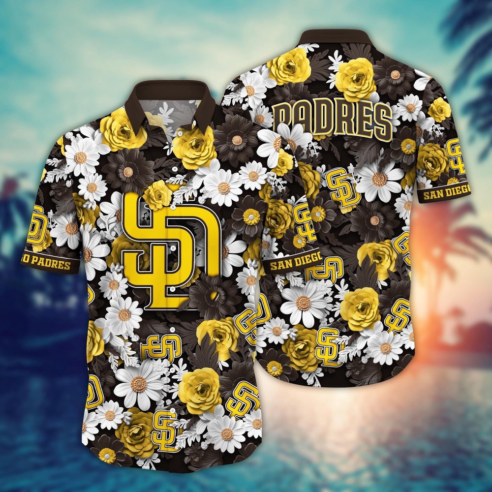 MLB San Diego Padres Hawaiian Shirt Flower Floral Fusion Fashion For Fans