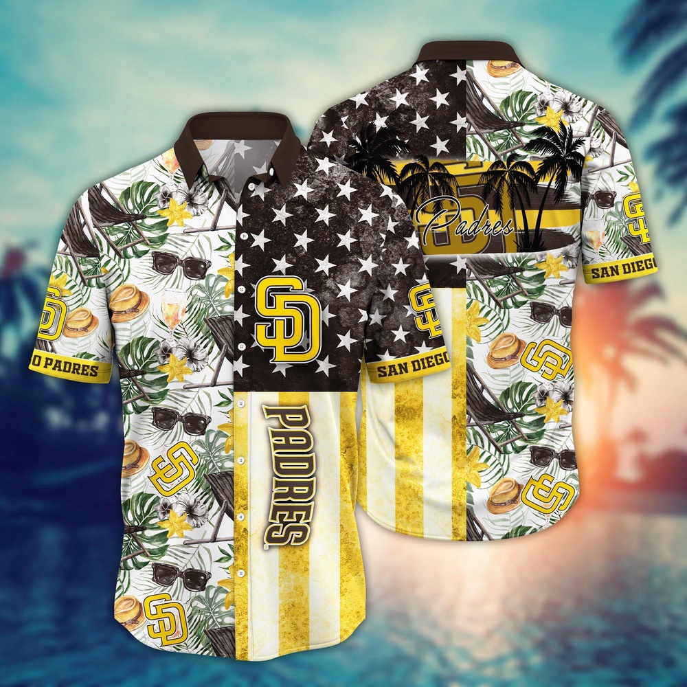 MLB San Diego Padres Hawaiian Shirt Flower Home Run Threads For Fans