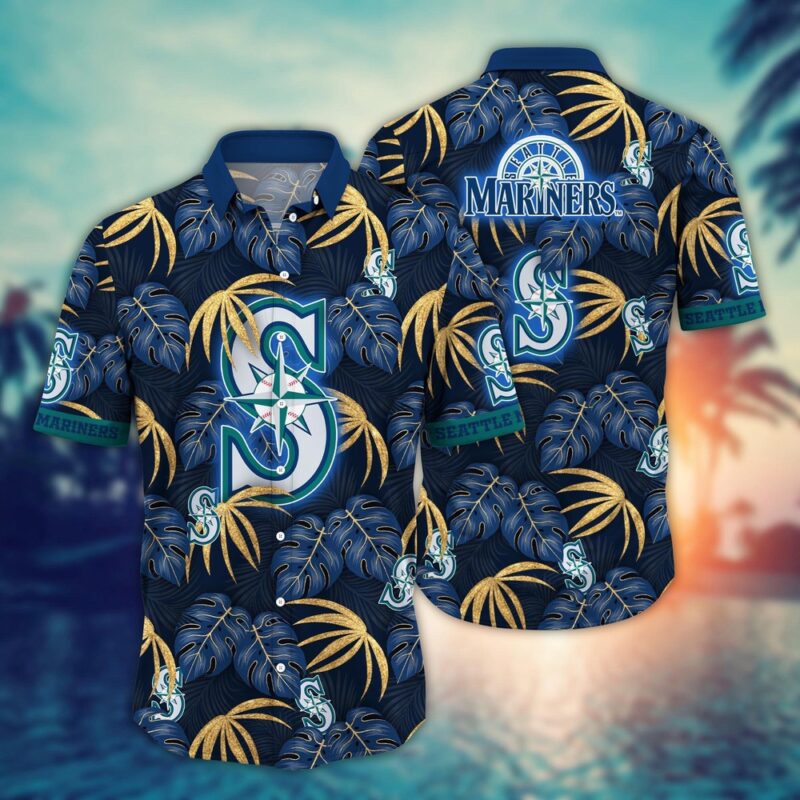 MLB Seattle MarIners Hawaiian Shirt Floral Symphony Gift For Fans