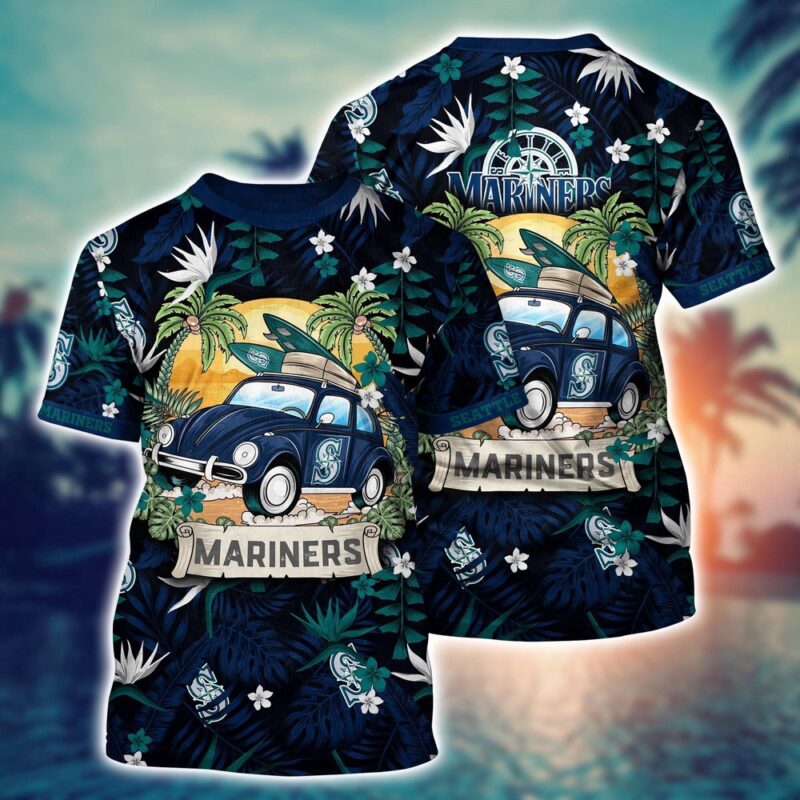 MLB Seattle Mariners 3D T-Shirt Fusion Elegance For Sports Enthusiasts