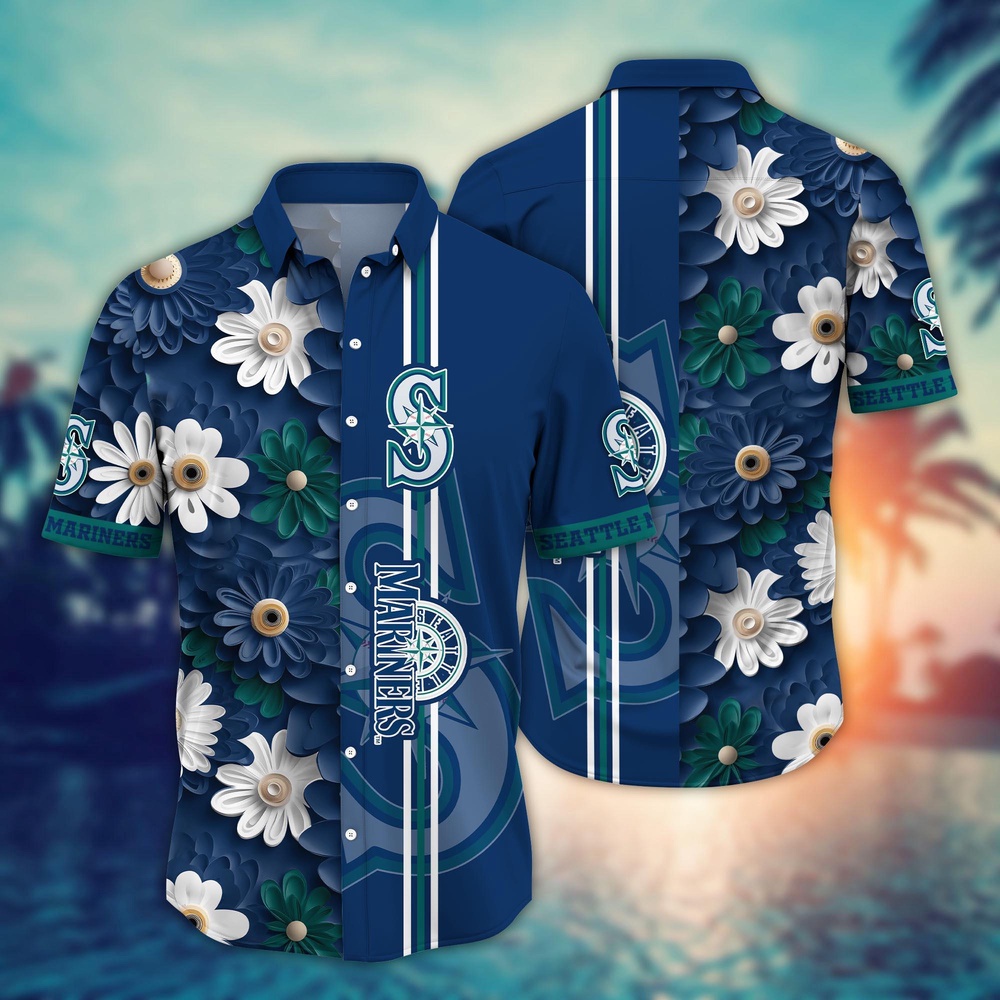 MLB Seattle Mariners Hawaiian Shirt Floral Finesse For Sports Fans