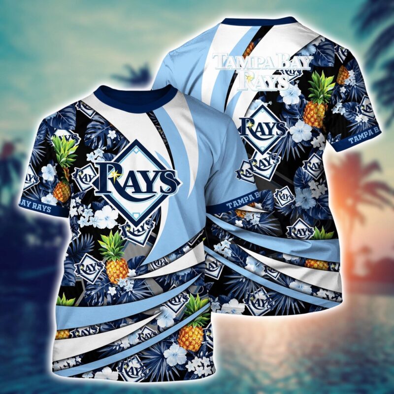 MLB Tampa Bay Rays 3D T-Shirt Athletic Aura For Fans Baseball