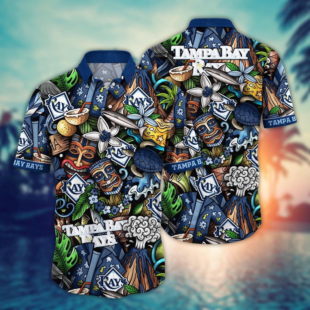 MLB Tampa Bay Rays Hawaiian Shirt Flower Strike A Style Statement For Fans