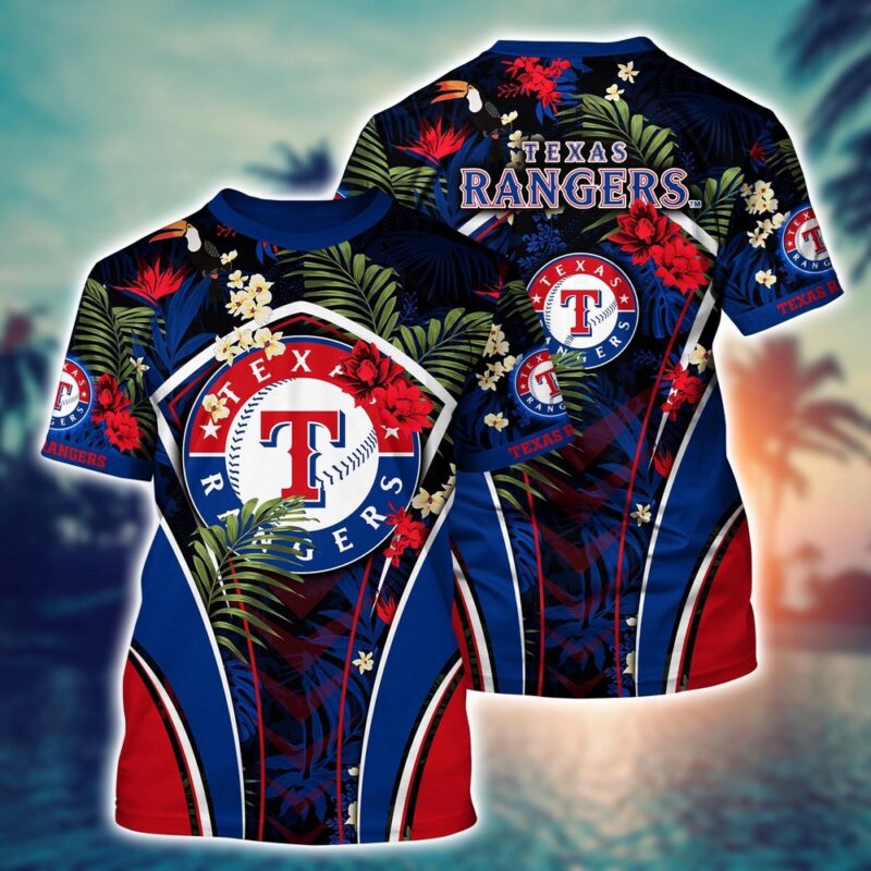 MLB Texas Rangers 3D T-Shirt Baseball Bliss For Fans Baseball