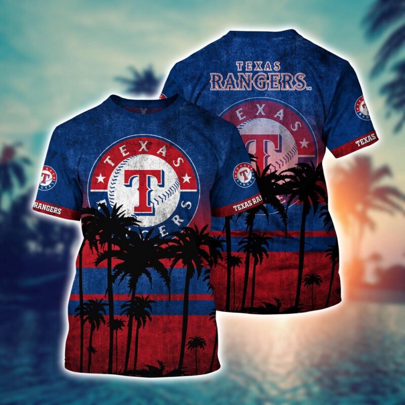 MLB Texas Rangers 3D T-Shirt Casual Style For Fans Sports