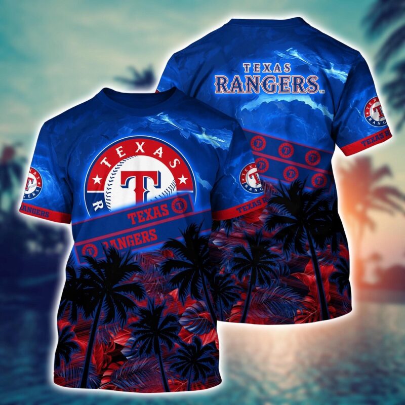MLB Texas Rangers 3D T-Shirt Chic Baseball Layers For Fans Baseball