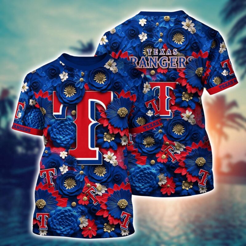 MLB Texas Rangers 3D T-Shirt Game Changer For Sports Enthusiasts