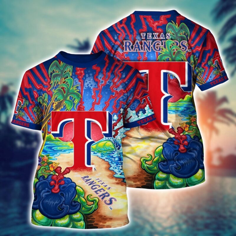 MLB Texas Rangers 3D T-Shirt Masterpiece Parade For Sports Enthusiasts