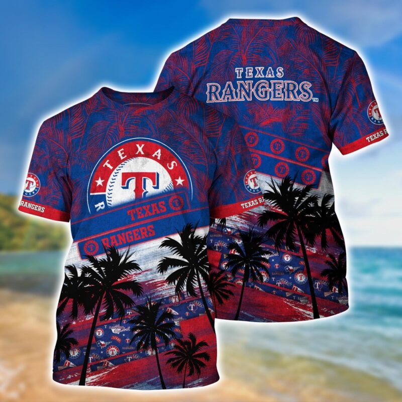 MLB Texas Rangers 3D T-Shirt Sporty Chic For Fans Sports