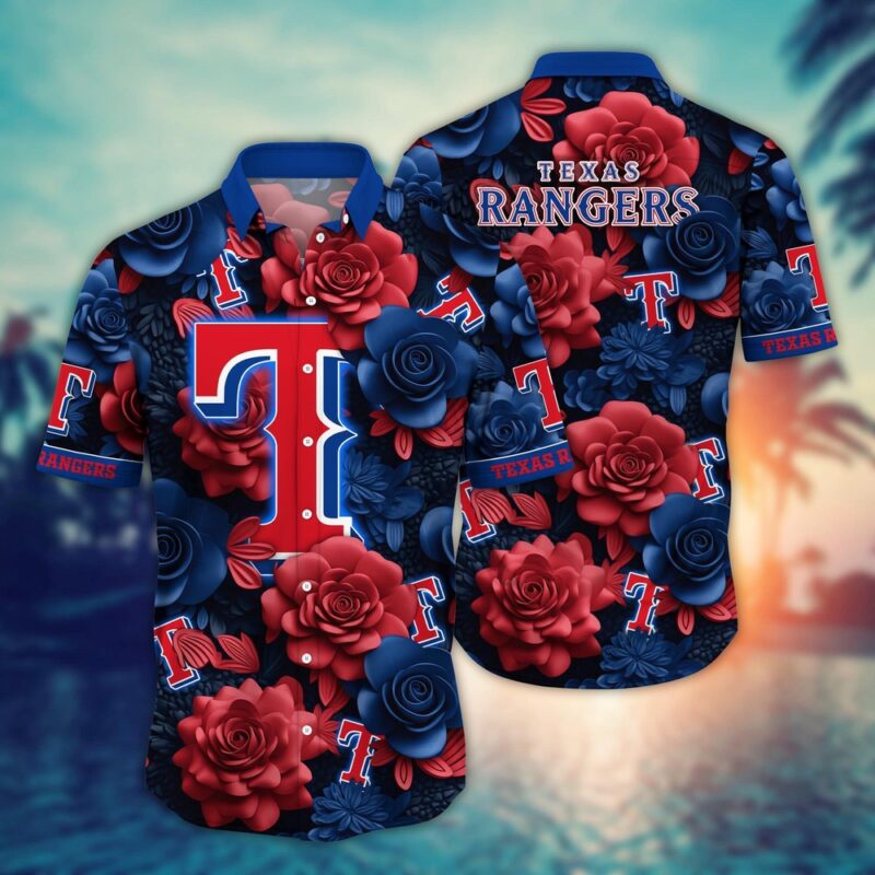 MLB Texas Rangers Hawaiian Shirt Flower Aloha Style Unleashed For Fans