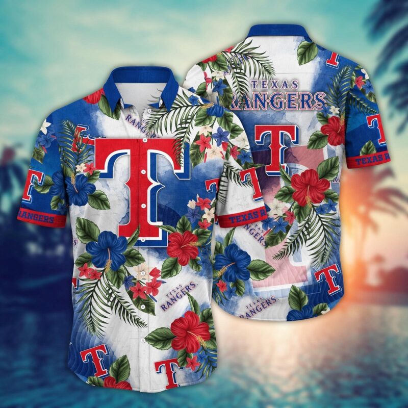 MLB Texas Rangers Hawaiian Shirt Pitch Perfect Bloom Gift For Fans