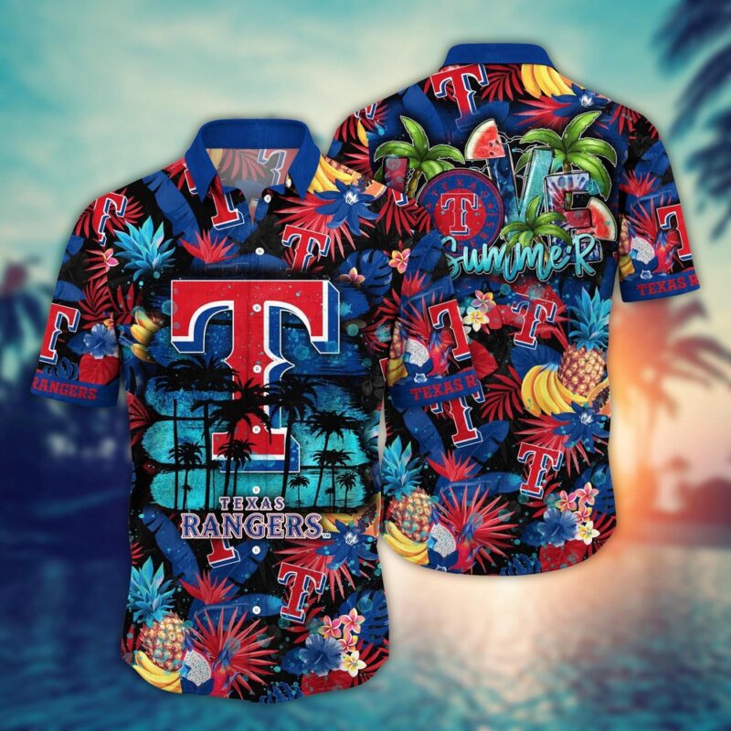 MLB Texas Rangers Hawaiian Shirt Pitch Perfect Style For Sports Fans