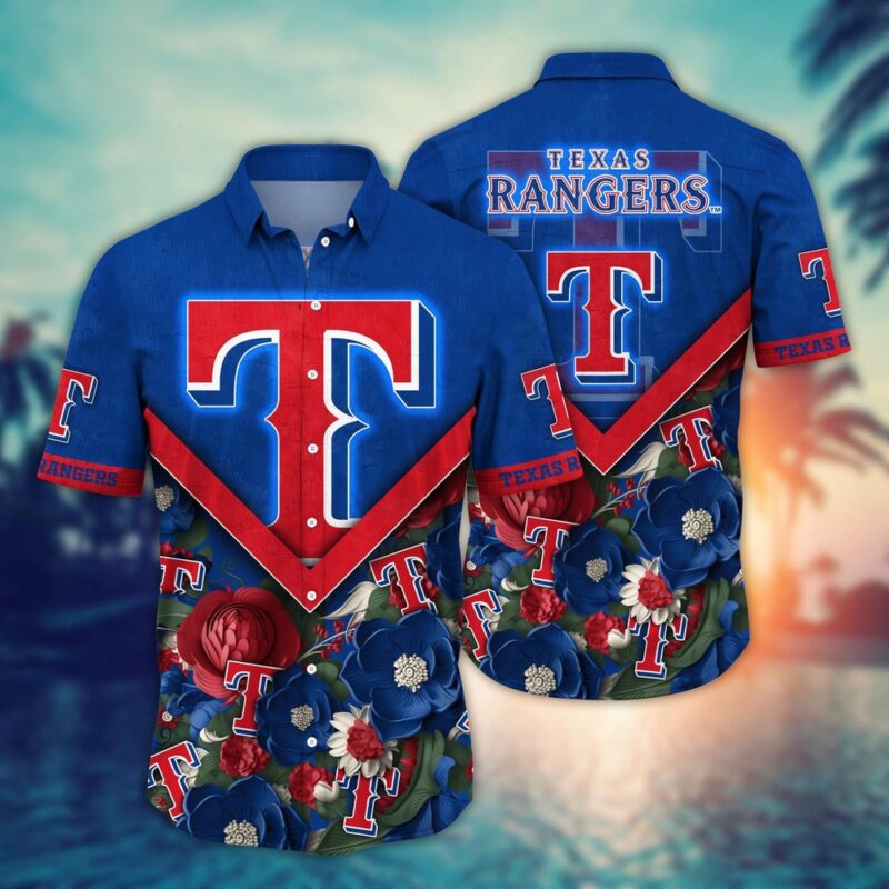 MLB Texas Rangers Hawaiian Shirt Summer Swing For Sport Fan