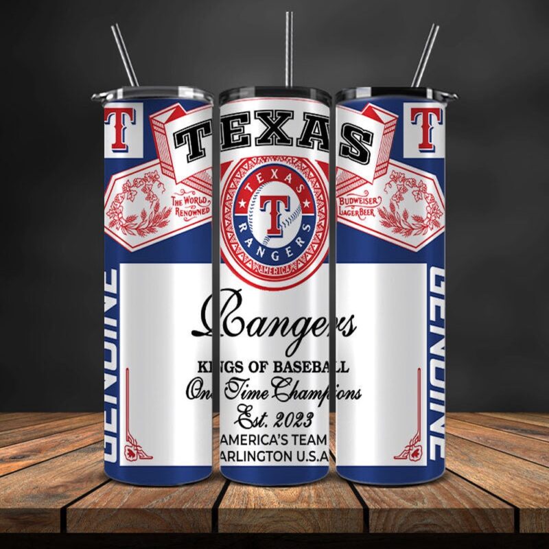 MLB Texas Rangers Skinny Tumbler Beverage Blissful Moment
