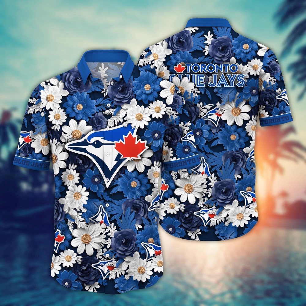 MLB Toronto Blue Jays Hawaiian Shirt Flower Floral Fusion Fashion For Fans