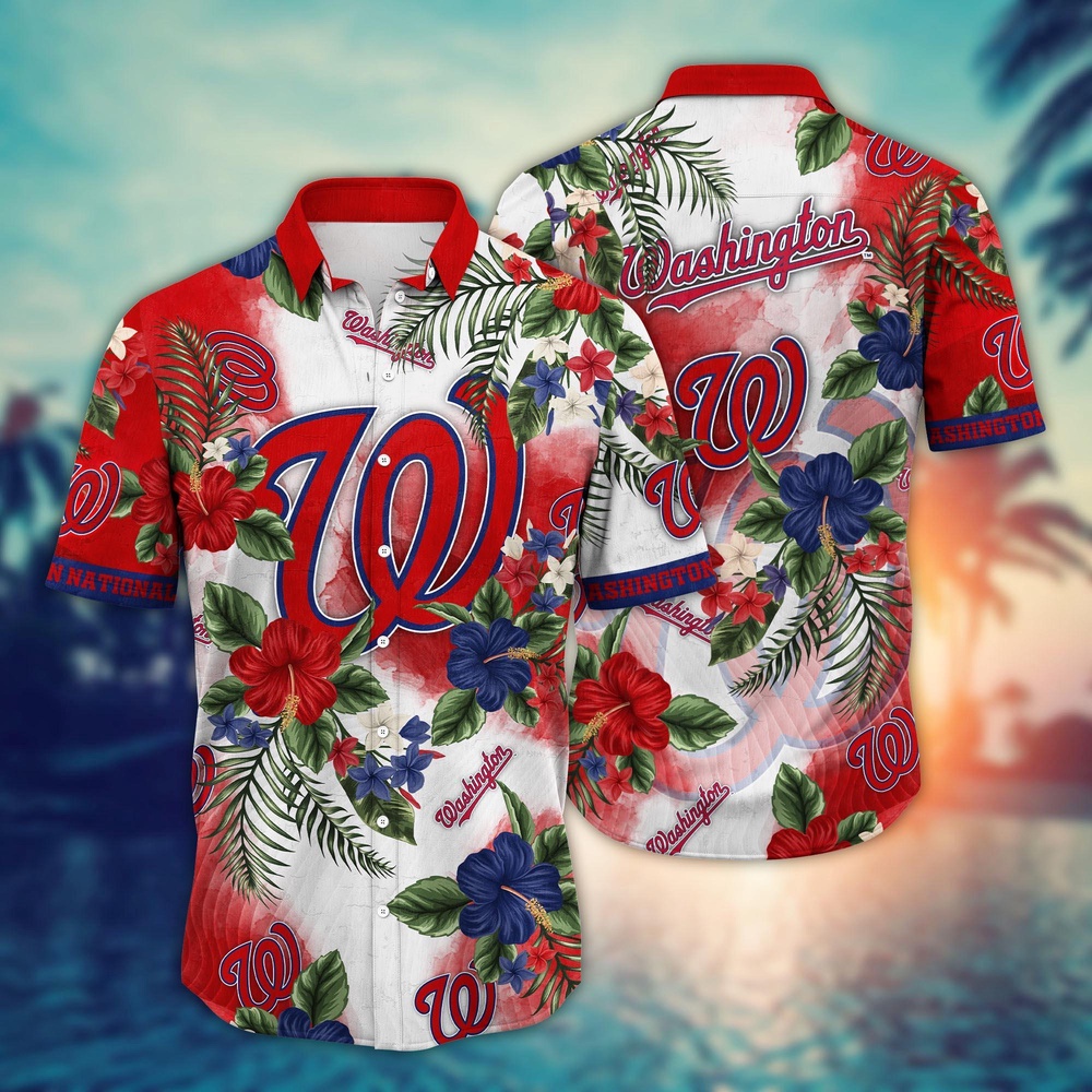 MLB WashIngton Nationals Hawaiian Shirt Pitch Perfect Bloom Gift For Fans