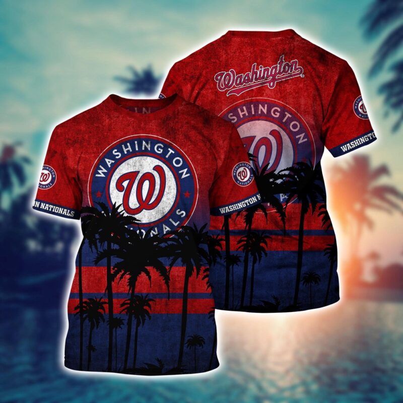 MLB Washington Nationals 3D T-Shirt Casual Style For Fans Sports