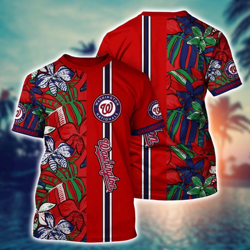 MLB Washington Nationals 3D T-Shirt Chic Athletic Elegance For Fans Baseball