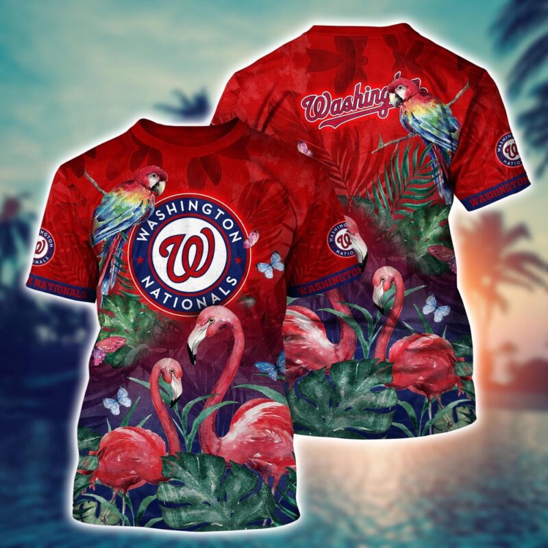 MLB Washington Nationals 3D T-Shirt Signature Style For Fans Baseball