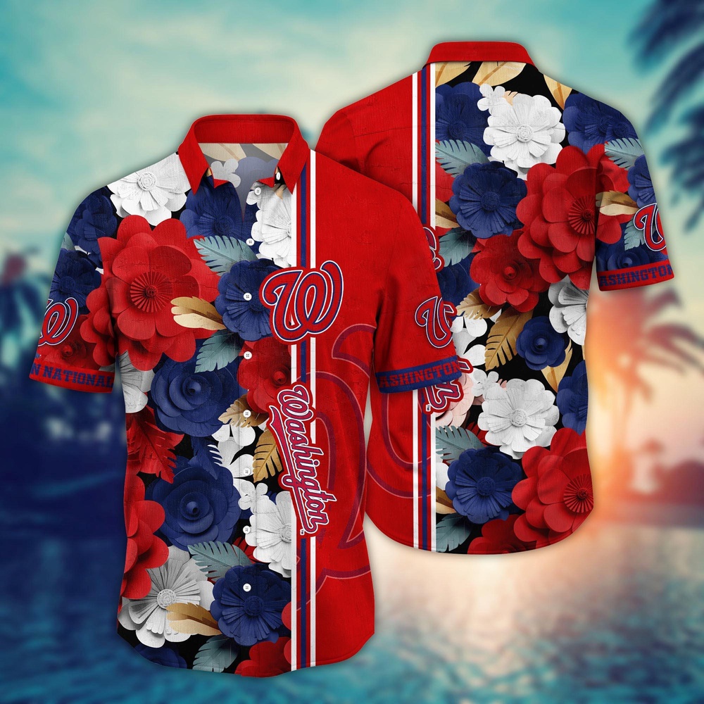 MLB Washington Nationals Hawaiian Shirt Fashion Frenzy in Floral For Sport Fan