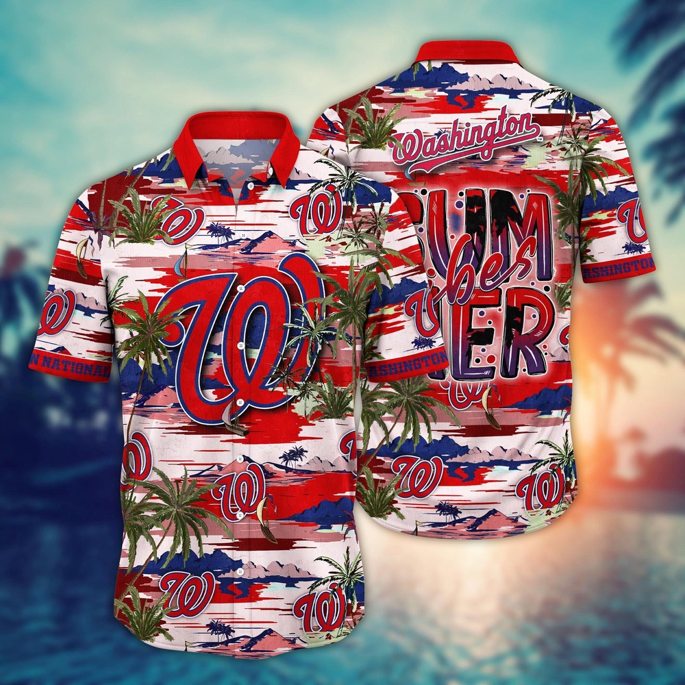 MLB Washington Nationals Hawaiian Shirt Flower Grand Slam in Hawaiianan Flair For Fans