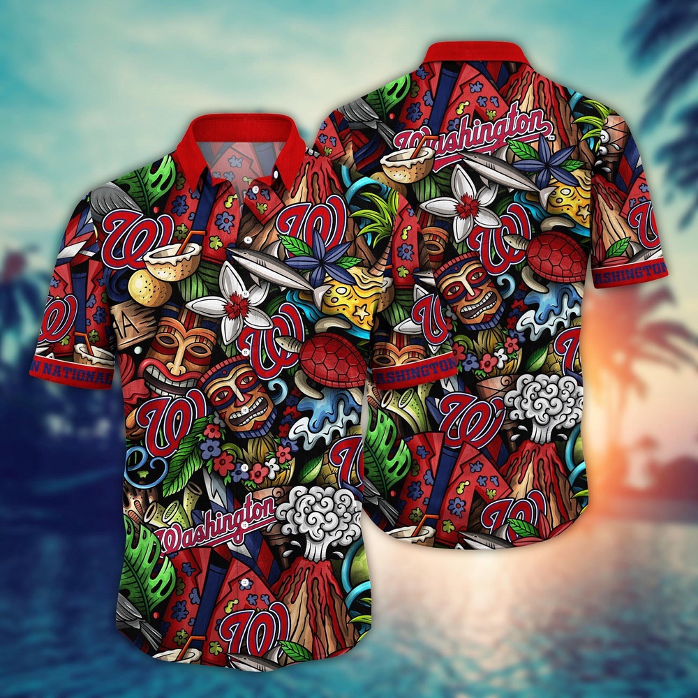 MLB Washington Nationals Hawaiian Shirt Flower Strike A Style Statement For Fans