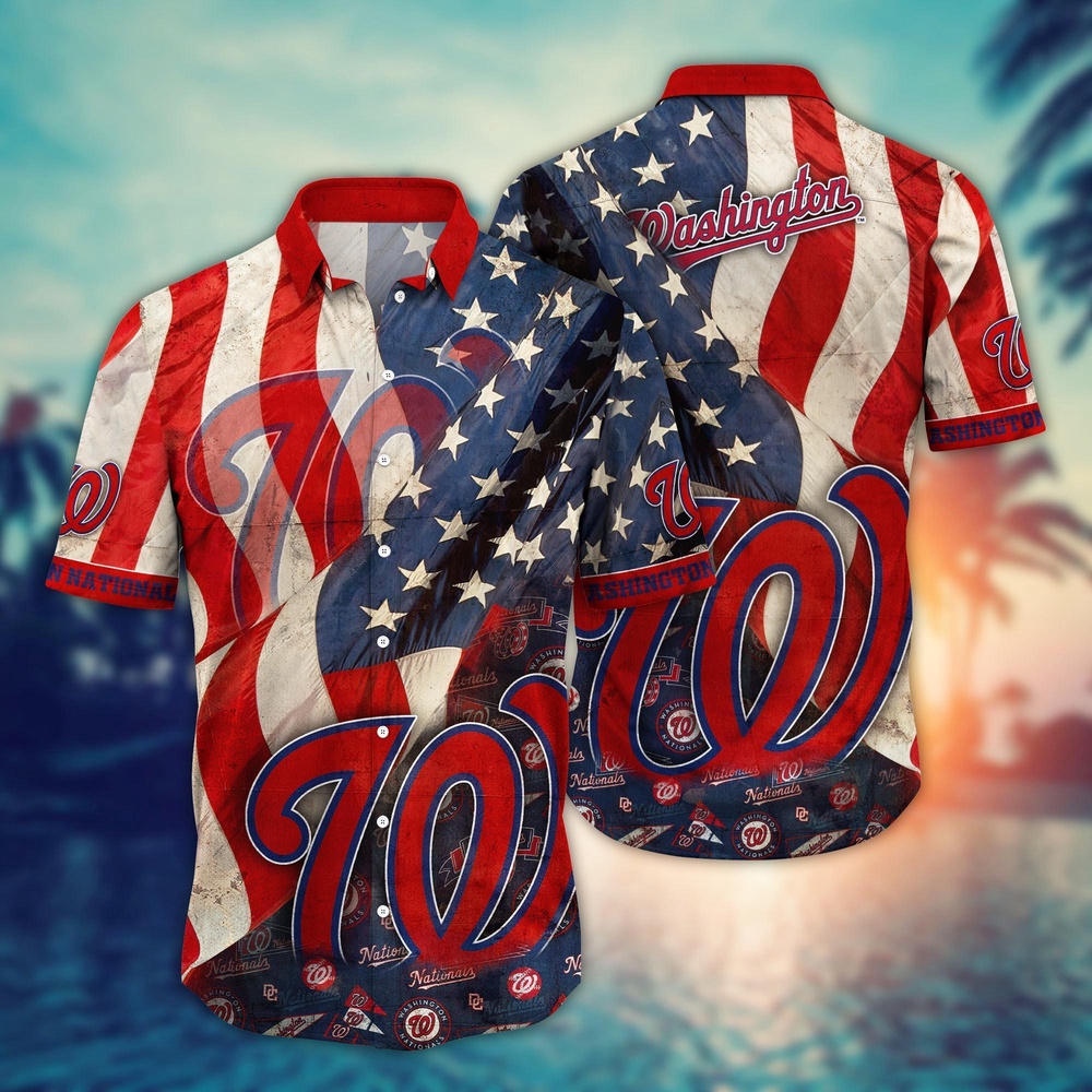 MLB Washington Nationals Hawaiian Shirt Flower Swing into Hawaiianan Chic For Fans