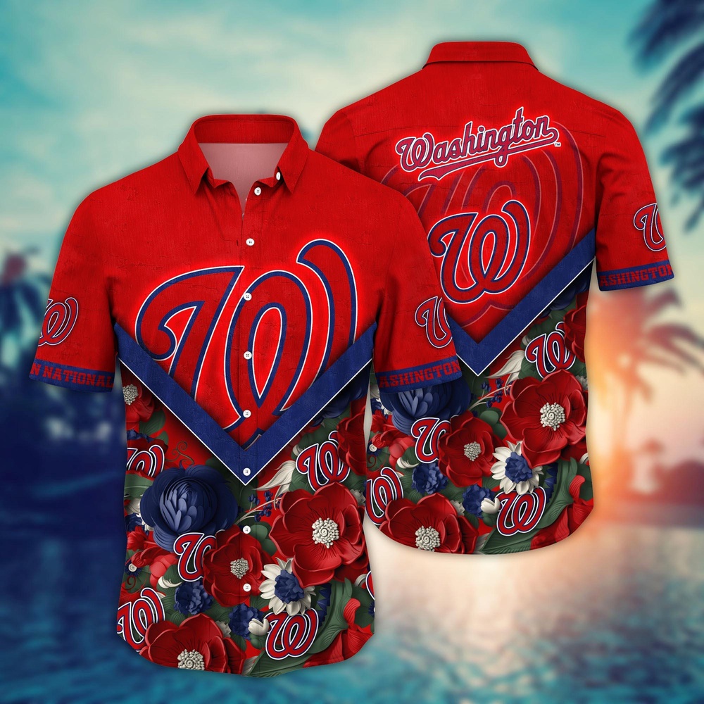 MLB Washington Nationals Hawaiian Shirt Summer Swing For Sport Fan