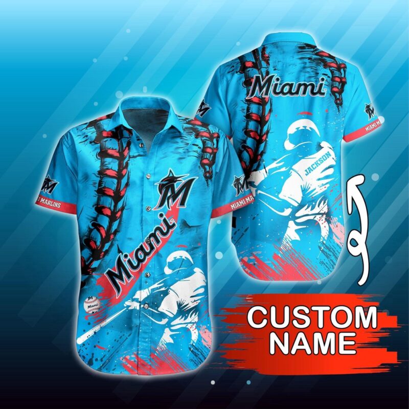 Personalized MLB Miami Marlins Hawaiian Shirt Summer Symphony For Fans