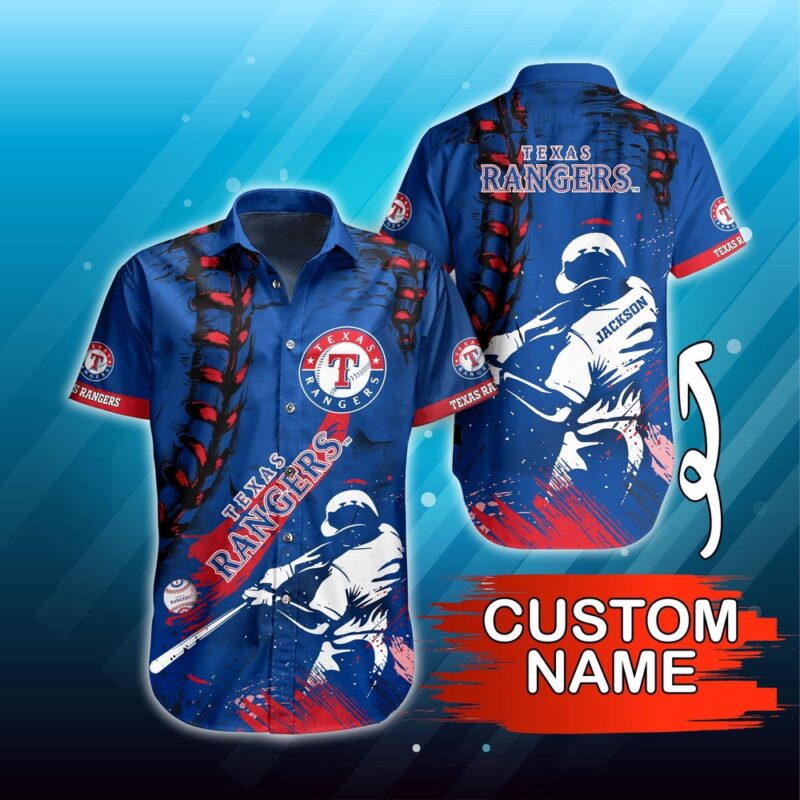 Personalized MLB Texas Rangers Hawaiian Shirt Summer Symphony For Fans