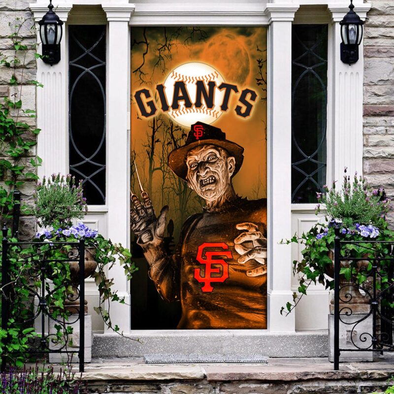 MLB San Francisco Giants Door Cover Halloween Killer Freddy Krueger