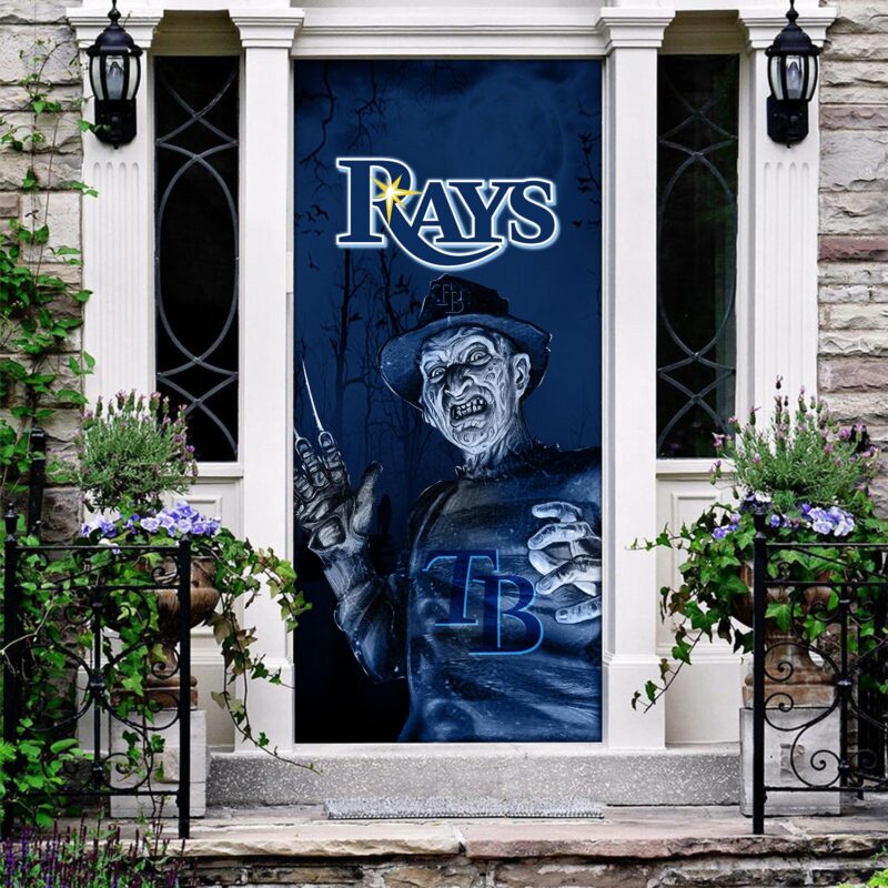 MLB Tampa Bay Rays Door Cover Halloween Killer Freddy Krueger